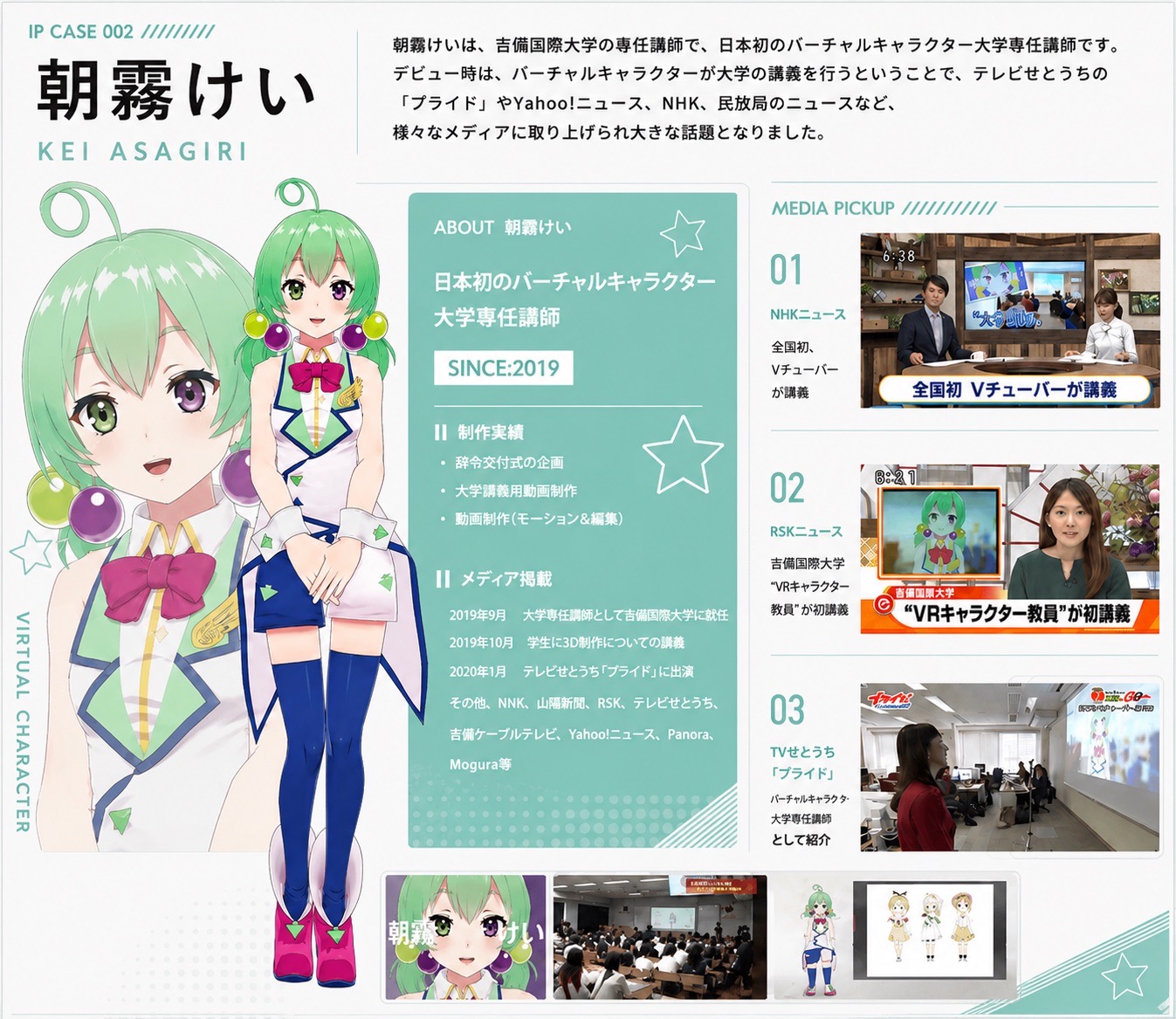 朝霧けいの制作・活動実績