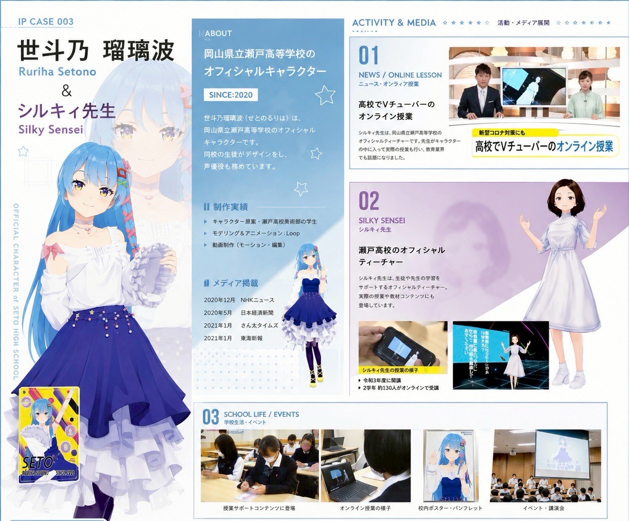 世斗乃瑠璃波とシルキィ先生の制作・活動実績