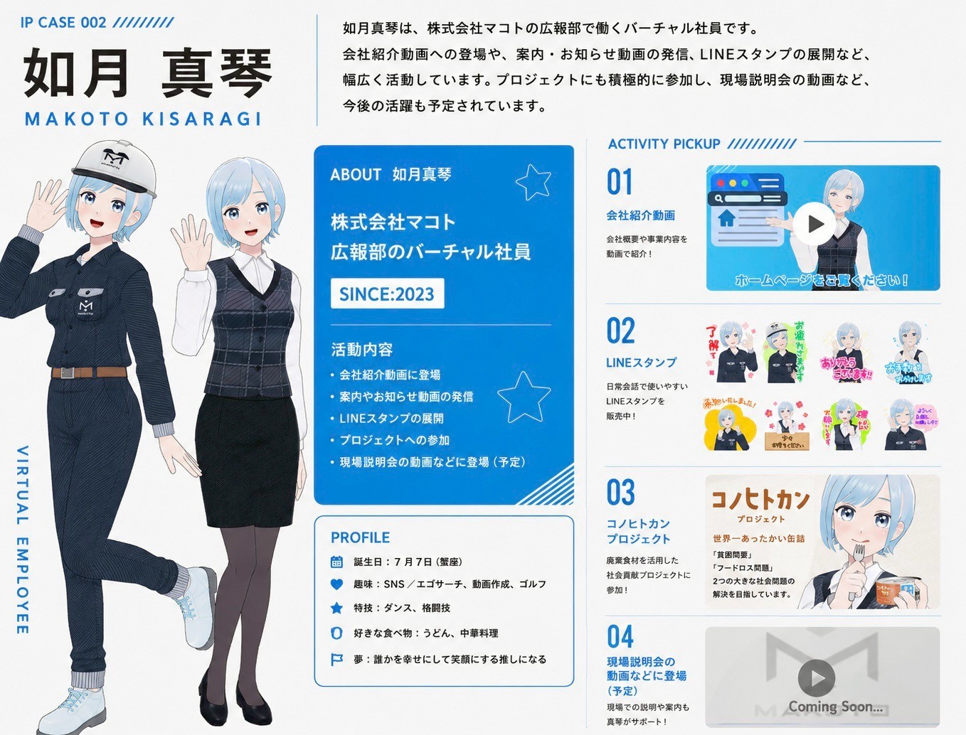 「株式会社マコト」如月真琴の制作・活動実績
